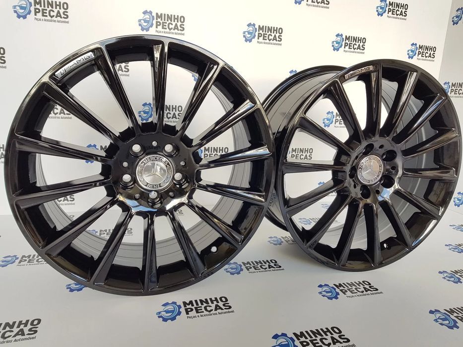 Jantes Mercedes (C63) AMG Turbine em 18 Preto Brilho
