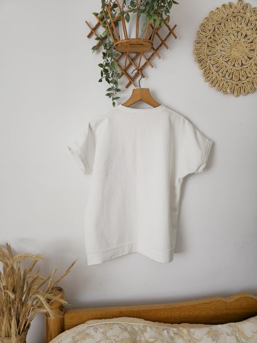 Biała bluzka tshirt z aplikacją XL Binka cyrkonie