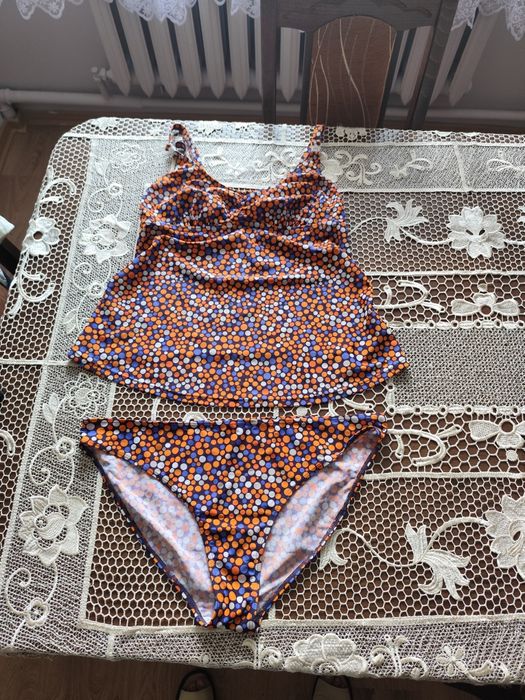 Dwuczęściowy kostium kąpielowy tankini do karmienia na regulowane rami