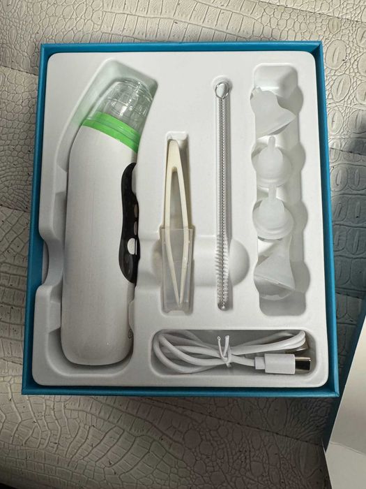 Elektryczny Oczyszczacz Nosa Cichy 4 Silikonowe Ustniki 4 Tryby Ssania