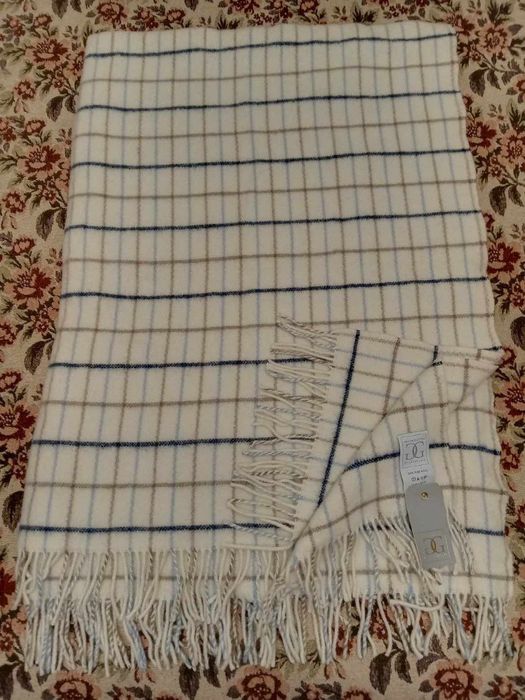 Шерстяне покривало пістрявоткане