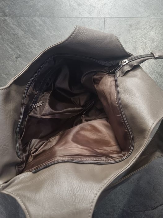 Torebka damska brązowa ćwieki metalowe