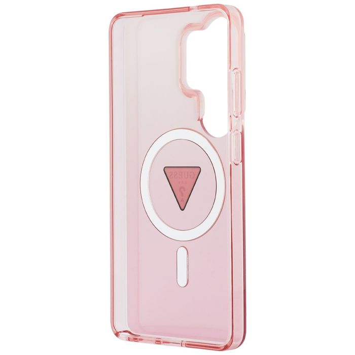 Etui Guess IML Gradient Triangle MagSafe do Samsung Galaxy S26 Ultra różowy