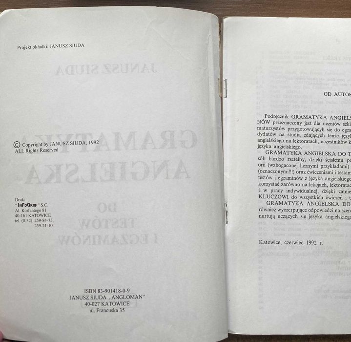 Gramatyka angielska do testów i egzaminów. Janusz Siuda