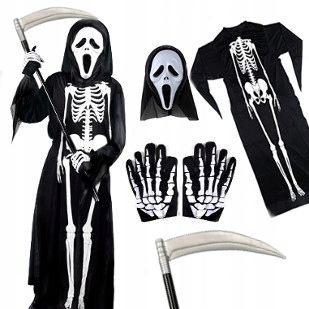 kostium krzyk kościotrup scream halloween 4el trup