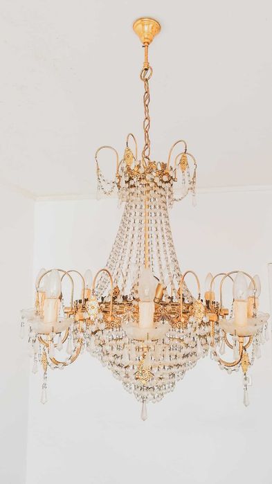 Candeeiro antigo de cristal