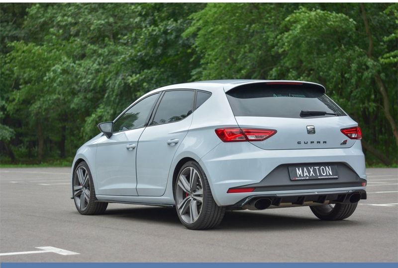 DIFUSOR TRASEIRO SEAT LEON 5F 2012-2016 PRETO BRILHANTE