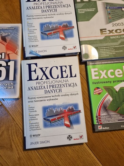 Książa 5 sztuk Excel profesjonalna analiza danych i inne