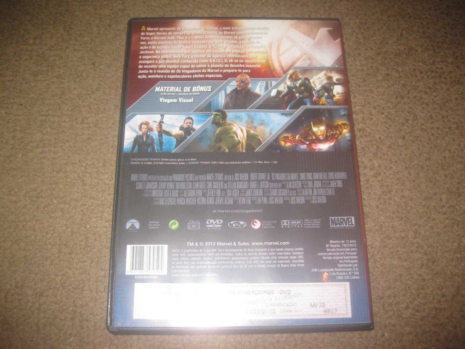 DVD "Os Vingadores" da Marvel