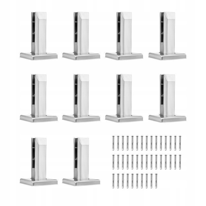 Zacisk do balustrady szklanej VEVOR Srebro 3 mm 100 x 100
