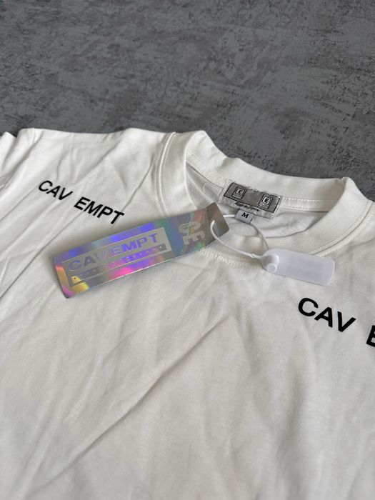 Кофта Cavempt біла лонгслів кавемпт лонг белый кавемпт
