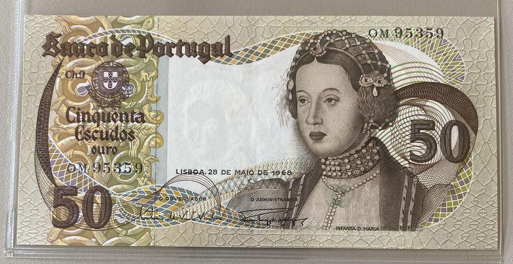 Nota 50$00 Ch.9 - Infanta D. Maria “ CAPICUA” 28/05/1968