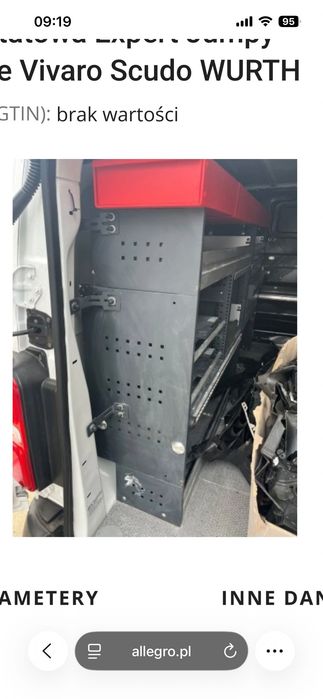Zabudowa serwisowa warsztatowa Expert Jumpy Proace Vivaro Scudo WURTH