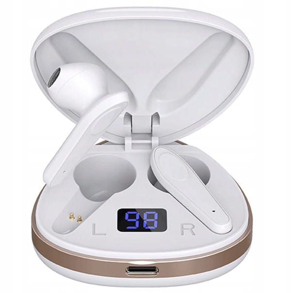 Bezprzewodowe słuchawki dokanałowe LOGIT X19 z etui PowerBank - czarne