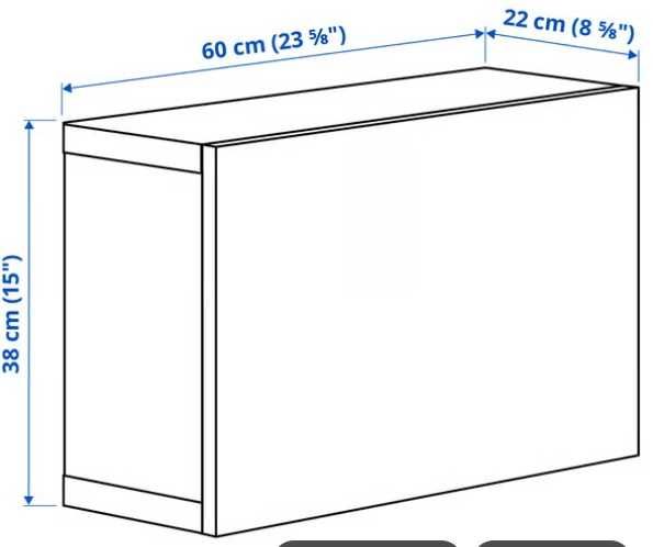 2 x szafka ścienna ciemny brąz BESTA IKEA