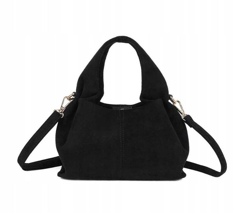 Torebka Gallantry Paris czarna listonoszka zamsz zamszowa eco prezent