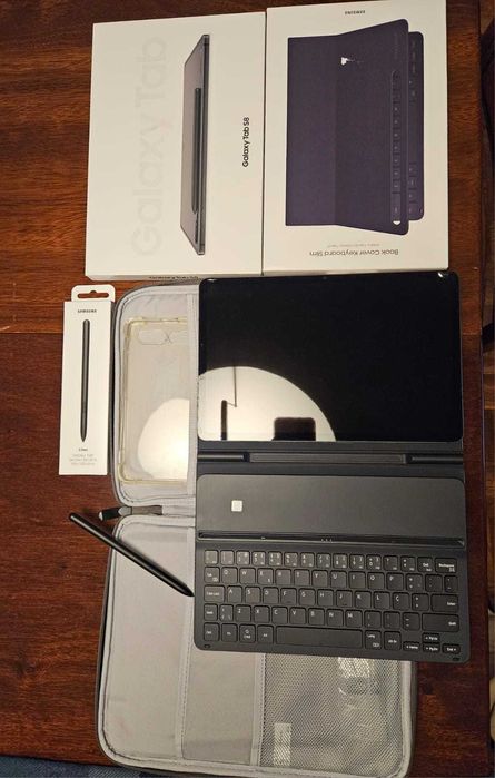 Samsung Tab S8 + Acessórios (Caneta, Capa Teclado, Bolsa e Capa)
