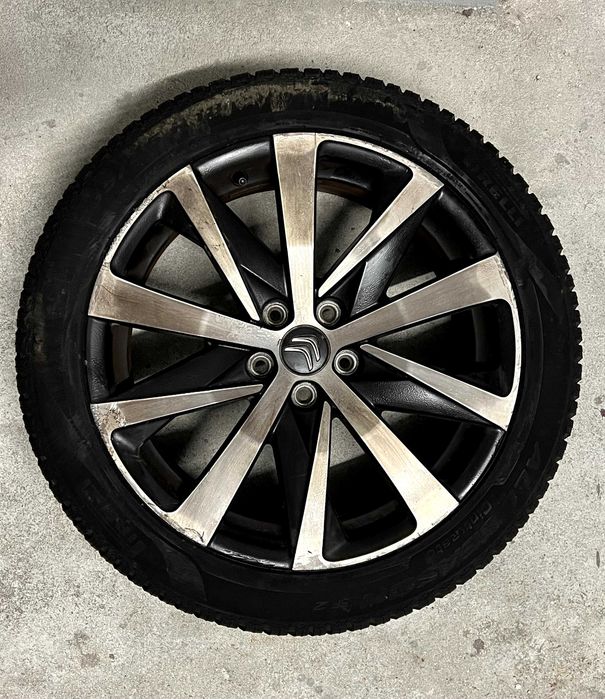 4 Jantes 18" 5x108 Peugeot/Citroen Seminovas montadas com pneus Pirelli All Season 235/45 R18.