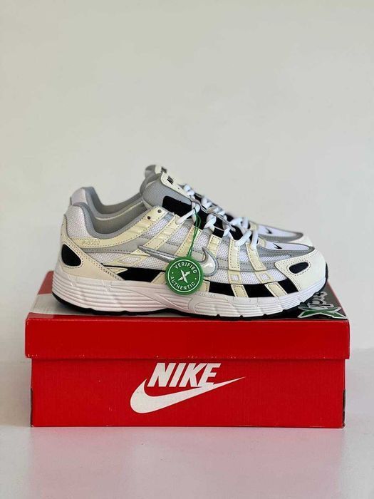 Мужские кроссовки Nike P-6000 White/Beige/Black Premium. 40-45