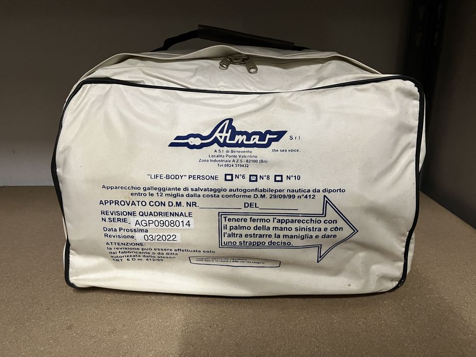 Balsa Salva-vidas Autoinflável ALMAR (8 Pessoas) Nunca usada