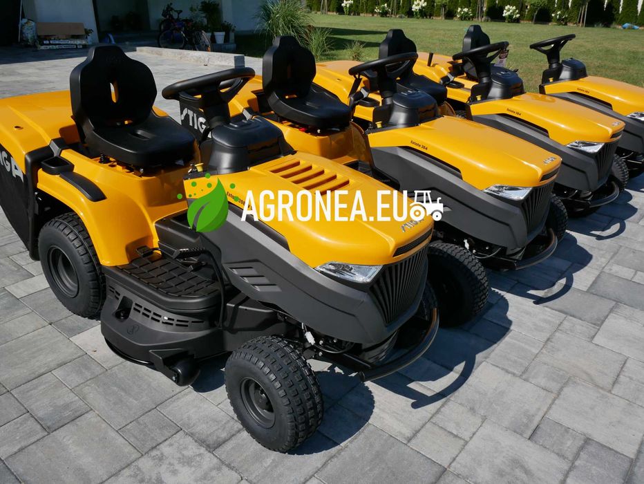 STIGA 398W traktor kosiarka nowy,  gwarancja 36m  dostawa do domu, po przeglądzie PDI ,  2 cylindry V2  kosz HIT, raty 0% nie cedrus sthil dla Ciebie