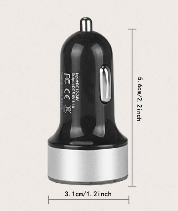 Carregador de isqueiro porta USB