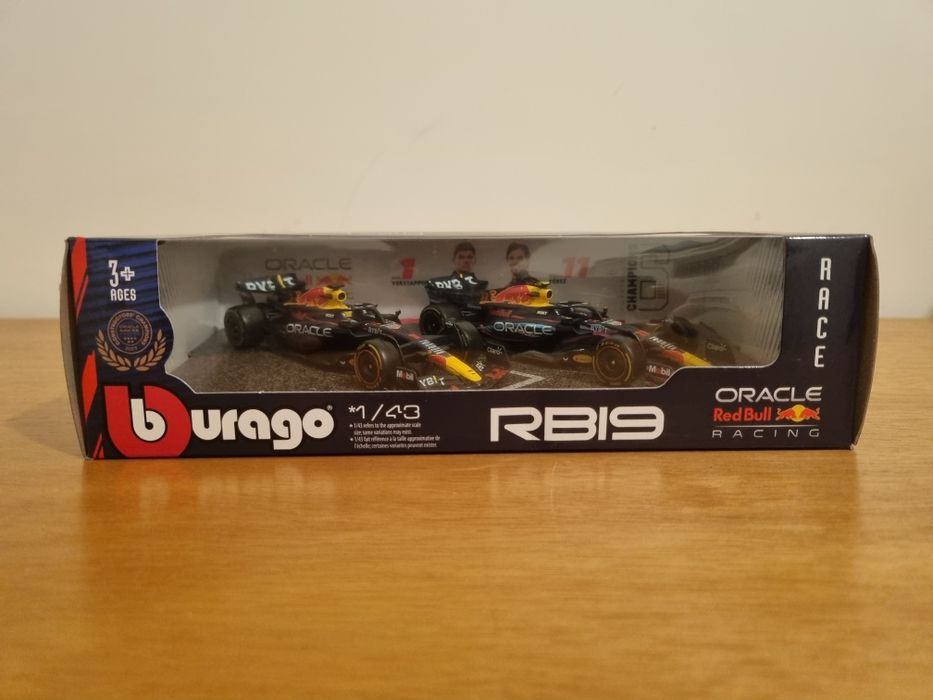 Bburago - Set 2 carros corrida Fórmula 1 Red Bull Racing RB19