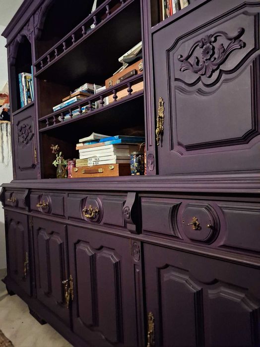 Estante madeira roxo