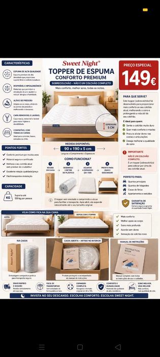 Cobertor colchão 88€ oportunidade