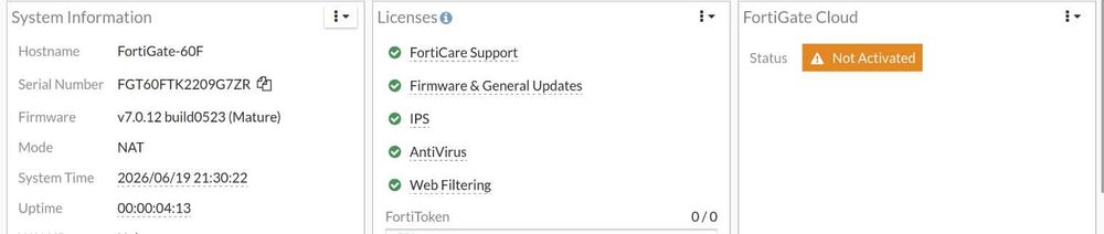Міжмережевий екран Fortinet FortiGate 60F