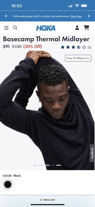 Флісова кофта Hoka Basecamp Thermal Midlayer унісекс хока