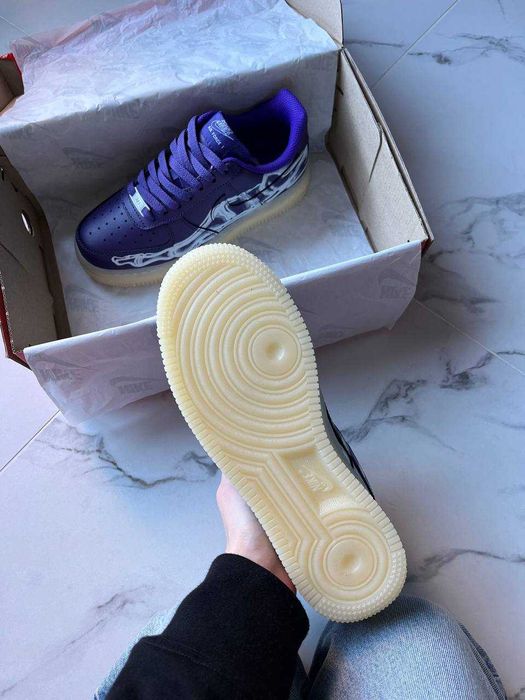 Чоловічі кросівки Nike Air Force 1 Low Skeleton "Purple" Розміри 40-45