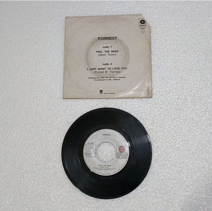 Disco Vinil Single 7'' 45 RPM Forrest Feel The Need PT Ariola records