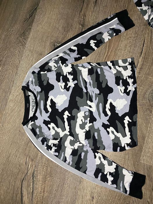 Бавовняна піжама хакі хлопчику 7-8р.комплект кофта-штани