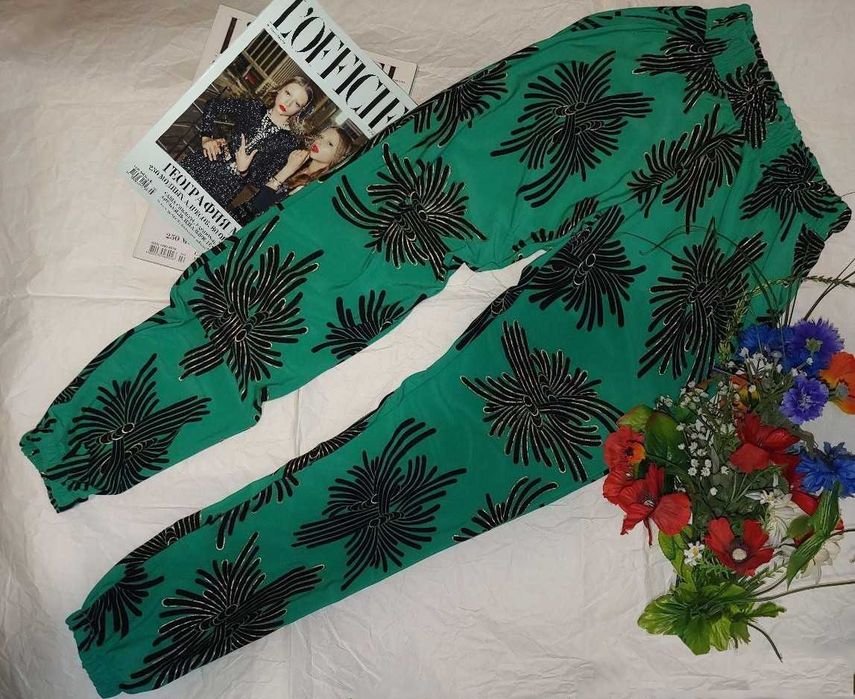 Детская подростковая одежда Штаны в принт размер рост 164/168 см