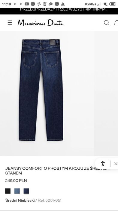 Spodnie jeansowe massimo dutti 38