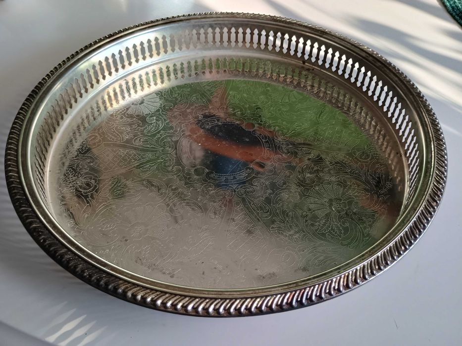 Patera platerowana srebrem galwanicznie metodą EPNS