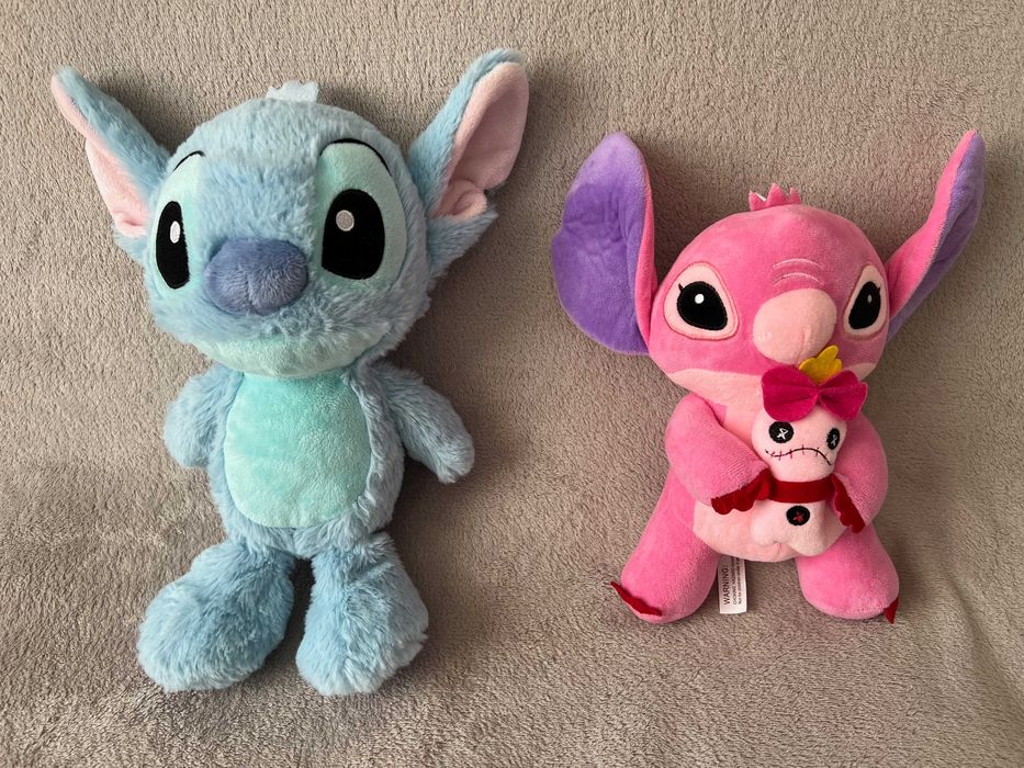 М'яка іграшка Ліло рожева висота 27 см. Стіч блакитний висота 35 см.