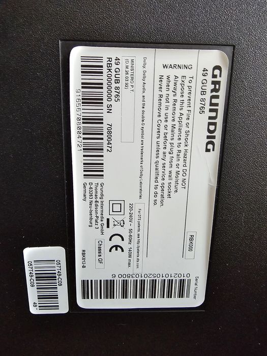 Grundig smart tv 49cali – uszkodzony