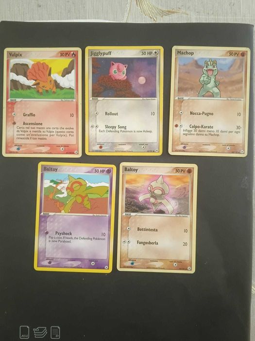 EX Hidden Legends coleção, cartas antigas
