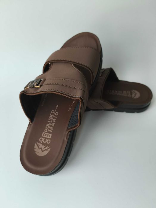 Okazja Klapki brązowe czekoladowe męskie nowe 43 buty