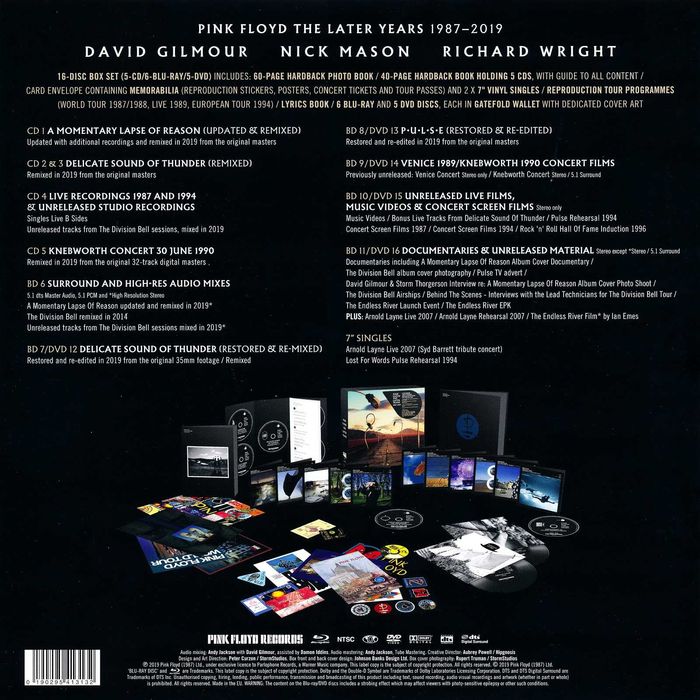 Pink Floyd – The Later Years – 1 9 8 7 - 2 0 1 9