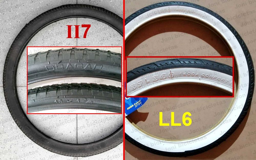 Pneus de bicicleta (roda 16 e 18)