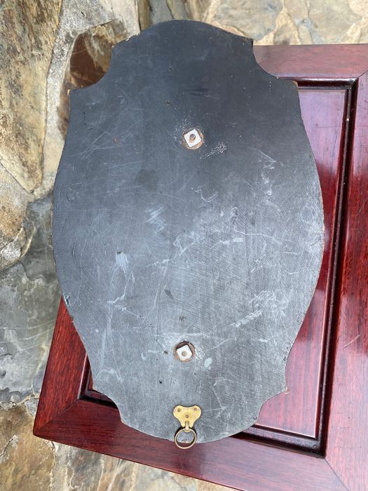 Pia de água benta Séc XIX Metal prata e dourado 28 cm