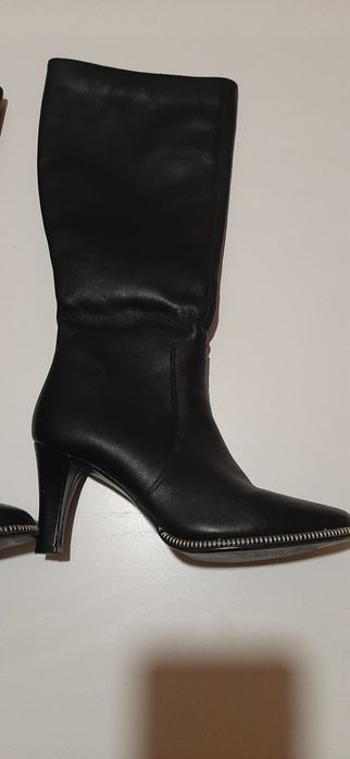 Buty kozaki damskie zimowe r.37 skóra