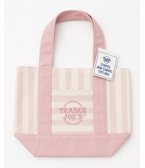 Mala de Lona Mini Trader Joe’s Riscas – Edição Limitada (Nova)