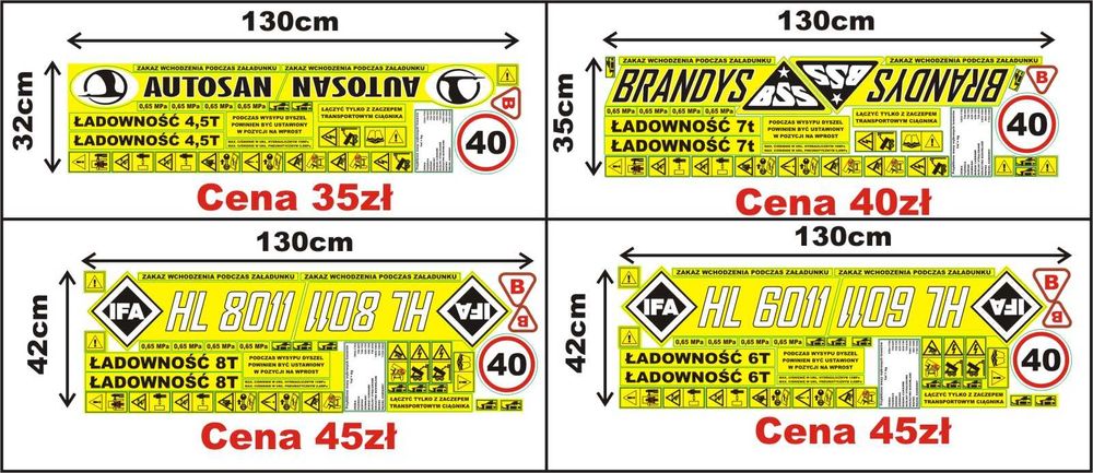 NAKLEJKI Poznaniak Ursus Bizon ZO56 ZO58 Cyklop Troll Piast Siewnik