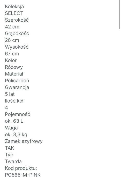 Walizka wings rozowa