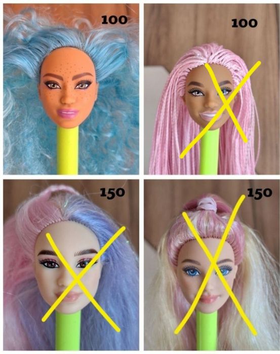 Лялькові тіла та голови Барбі, оригінал Mattel, Barbie гібридизація