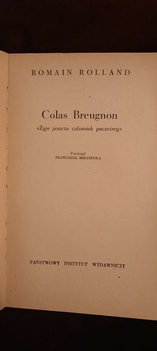 Książka COLAS BREUGNON Romain Rolland